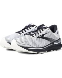 Brooks - Adrenaline Gts 22 Running Shoes In White/grey/black - Lyst