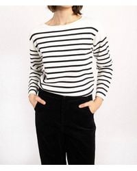 Molly Bracken - Striped Sweater With Gold Button Detail - Lyst