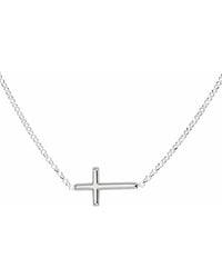 White Label - Tiny Cross Necklace - Lyst