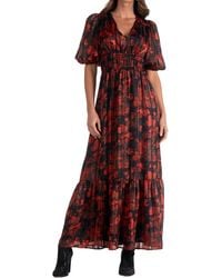 Elan - Floral V-Neck Maxi Dress - Lyst
