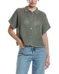 Splendid - Mesh Polo Sweater - Lyst