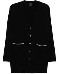Pinko - Cardigan-Style Sweater With Deep V-Neckline - Lyst