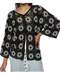 Pol - Crochet Cardigan With Various Weave Patterns - Lyst