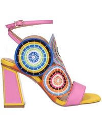 Exe' - Lucia Ice Block Heel Sandal - Lyst