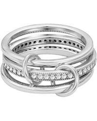 Adornia - Plated Connected 3-Piece Ring Stack - Lyst