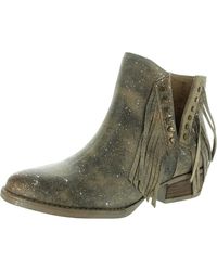 Circle - Fringe Leather Ankle Boots - Lyst