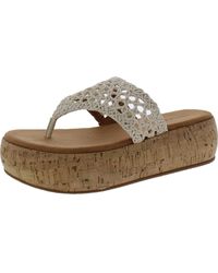 Lucky Brand - Jaslene Macrame Thong Slide Sandals - Lyst