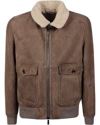 Moorer - Fiano-Me7 Suede Shearling Bomber Jacket - Lyst