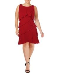 SLNY - Chiffon Sleeveless Cocktail Dress - Lyst