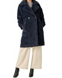 Mystree - Double Breasted Faux Fur Coat - Lyst