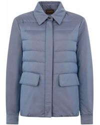 Moorer - Zip Hidden Button Closure Coat - Lyst