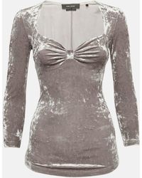 Isabel Marant - Velvet Sweetheart Neck Gubaia Top - Lyst