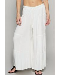 Pol - Ivory Palazzo Patch Pants - Lyst