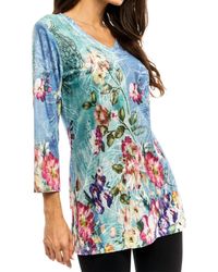 Adore - Floral V Neckline Tunic - Lyst