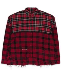 PROJECT G/R - Upside-Down Checked Button-Down Shirt - Lyst