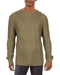 Nautica - Cotton Ribbed Trim Crewneck Sweater - Lyst