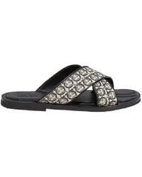 Ferragamo - Gancini Cross-Over Strap Sandals - Lyst