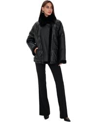 Alaska® Outerwear - Sienna Genuine Lamb Leather Polar Fox Fur Trim Jacket - Lyst