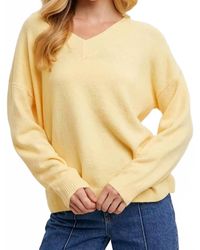 Bluivy - V-Neck Soft Knit Sweater Pullover - Lyst