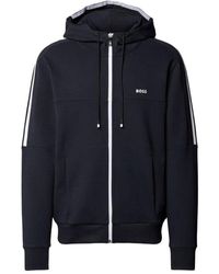 BOSS - Saggynos Full Zip Hoodie Sweatshirt - Lyst