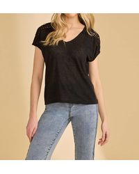 Fdj - Short Sleeve V-Neck Top - Lyst