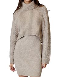 DH New York - Mal Sweater Mini Dress - Lyst