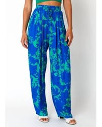 Olivaceous - Raven Floral Wide Leg Pants - Lyst