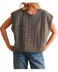 Miou Muse - Ariana Textured Woven Sweater Vest - Lyst