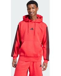 adidas - Essentials 3-Stripes Fleece Hoodie - Lyst