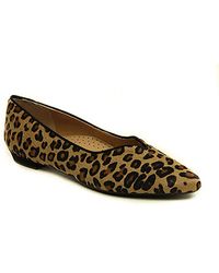 Vaneli Ganet Leather Slip On Ballet Flats - Brown
