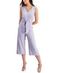 Connected Apparel - Tie-front V-neck Jumpsuit - Lyst