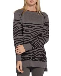 Lyssé - Serene Autumn Knit Zebra Pullover Sweater - Lyst