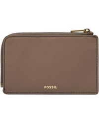 Fossil Women's Jori Leather Zip Card Case - Brown - Small/Medium