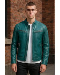 Infinity Leather - Modern Classic Leather Quilted Biker Jacket - Lyst