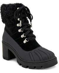 Splendid - Mikayla Leather Block Heel Combat & Lace-up Boots - Lyst
