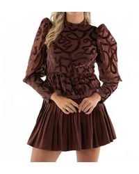 Emily Mccarthy - Zoe Long Puff Sleeve Top - Lyst