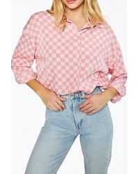 Pretty Garbage - Oversized Checkered-Print Woven Shirt - Lyst