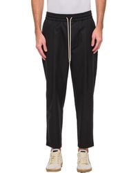 Drole de Monsieur - Cropped Pants With Elastic Waistband And Drawstring Closure - Lyst