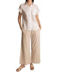P.Cill - Linen Relaxed Short Sleeve Button Up Shirt - Lyst