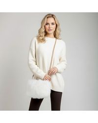 Fashnzfab - Solid Faux Fur Mini Handbag Crossbody Bag - Lyst