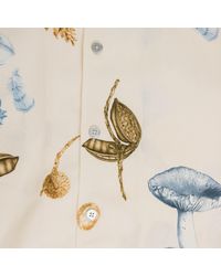Jil Sander - Short Sleeve Shirt With Mushrooms And Leaves Print - Lyst