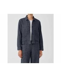 Eileen Fisher - Tweedy Hemp Cotton Classic Collar Jacket - Lyst