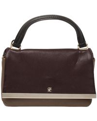 Carolina Herrera - Bicolor Leather Top Handle Bag - Lyst