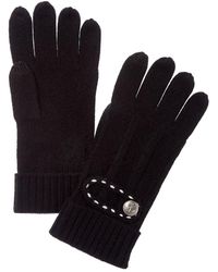 Forte - Cashmere Button Cuff Cashmere Gloves - Lyst