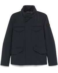 Peuterey - Layered Technical Jersey Jacket With Concealed Hood - Lyst
