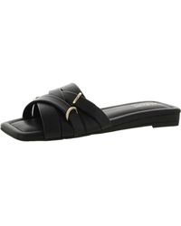 Alfani - Ivyy Faux Leather Square Toe Slide Sandals - Lyst