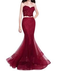 Blush Prom - Tulle Lace Mermaid Two Piece Gown - Lyst