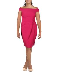 Lauren by Ralph Lauren - Pleated Mini Cocktail And Party Dress - Lyst