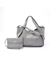 Stella McCartney Stella Logo Handbag Tote Bag Fake Leather Ivory 2way ...
