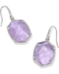 Kendra Scott - Daphne Amethyst Frame Drop Earrings - Lyst